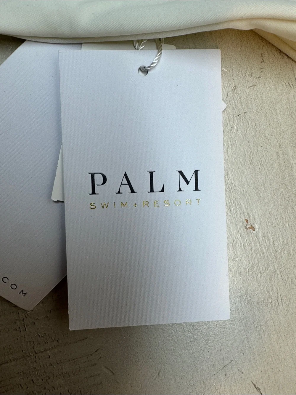 Palm swim + resort gathered elasticized